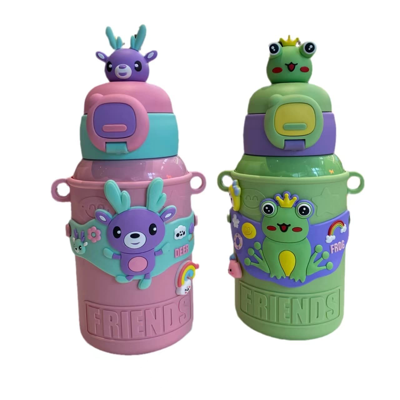 Factory Wholesale 316 Stainless Steel Insulated Cup Cartoon Cute Kids Water Bottle Portable Student Gift Cup for Home