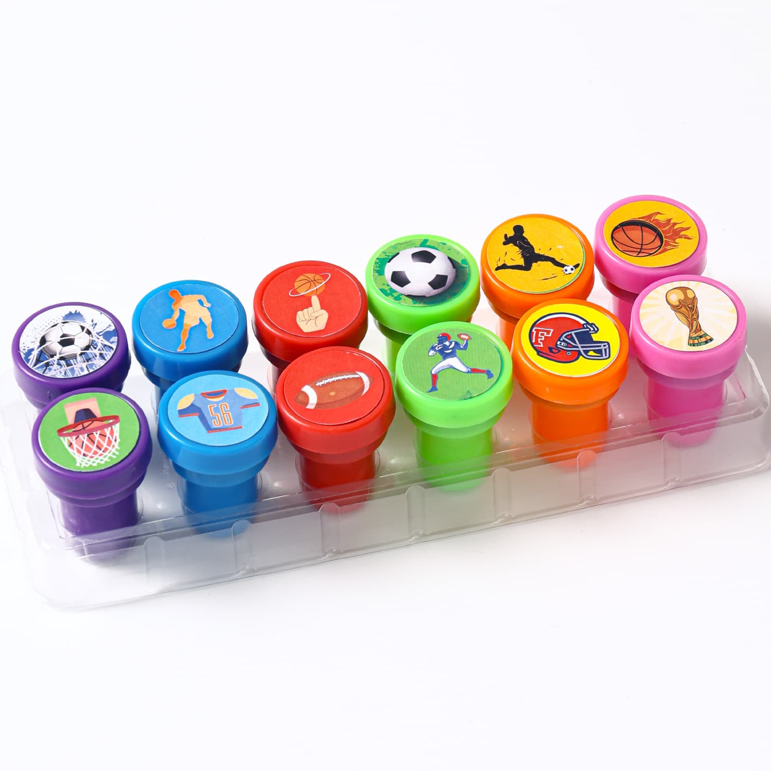 Factory direct supply of football fun stamps, basketball cartoon stamps, football children's party children's stamps
