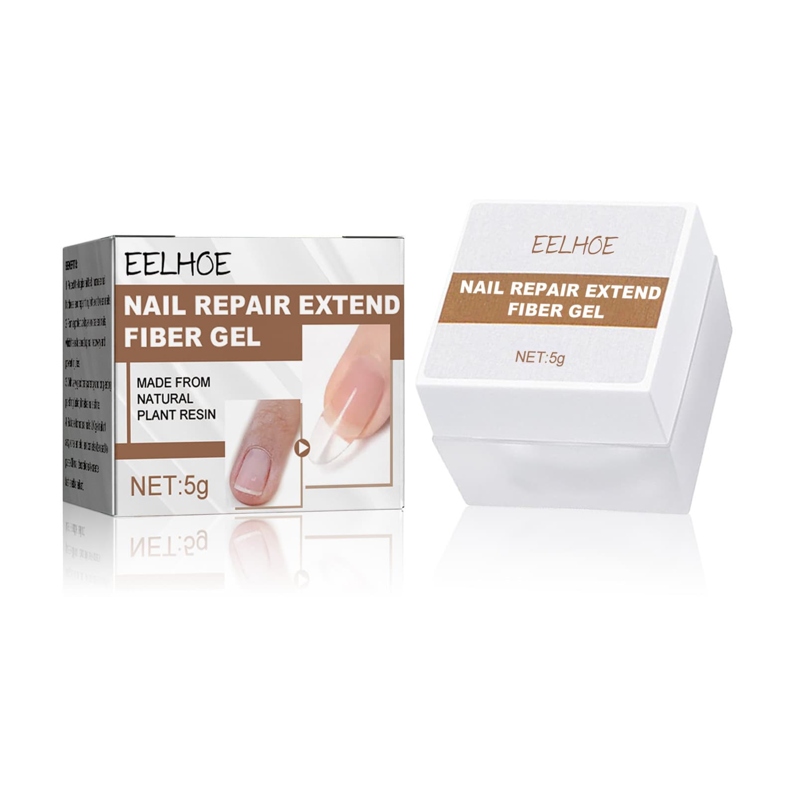EELHOE nail extension fiber gel nail phototherapy crystal gel transparent extension nail polish