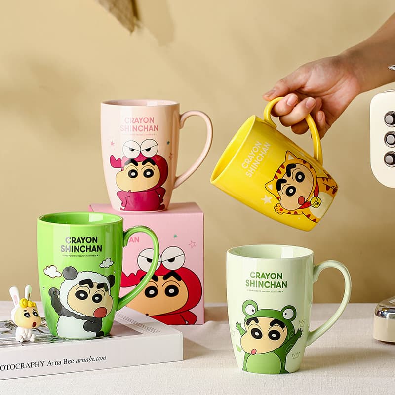 Crayon Shin-chan Large Capacity Mug Office Water Cup High Appearance Ceramic Cup Unisex Coffee Cup
