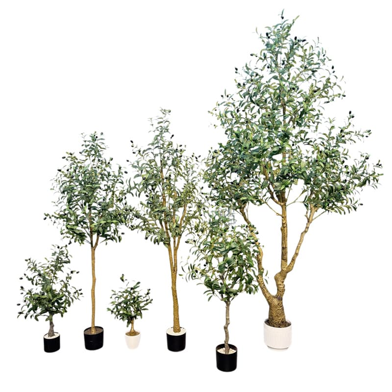 Disassembled Artificial Olive Tree Potted Plant Decoration for Indoor Home Landscape