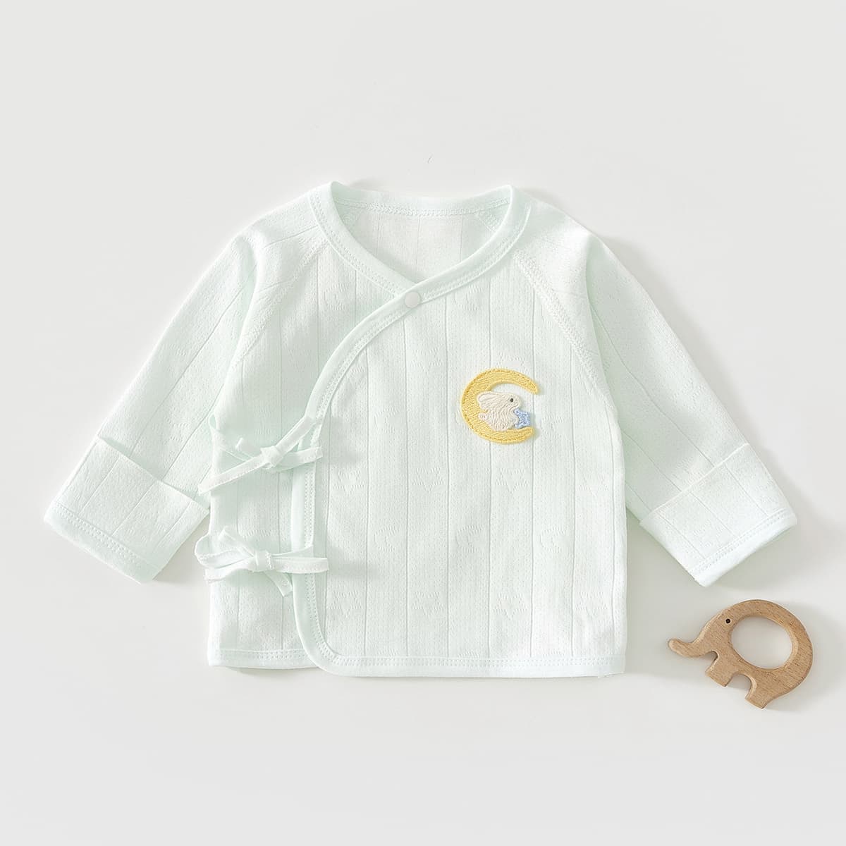 Newborn Baby Half-Back Shirt Spring/Autumn Style A-Class Pure Cotton Seamless Monk Style Anti-Urine Top for Infants