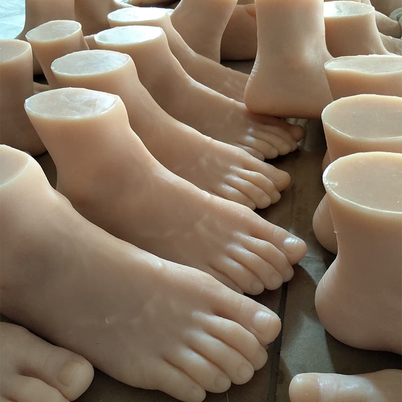 Silicone women's short prosthetic foot model silicone shoe brace display shoe live broadcast room artifact film and television silicone foot model
