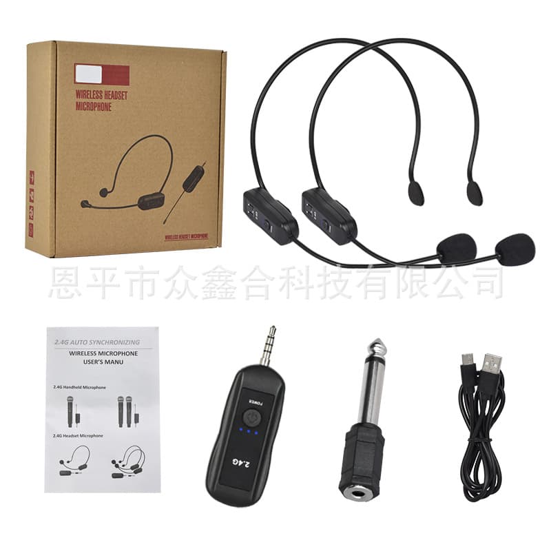 WX26 Headset 2.4G Wireless Microphone for Tour Guide Outdoor Performance Classroom Teaching Computer Sound Card Mic Cross-border