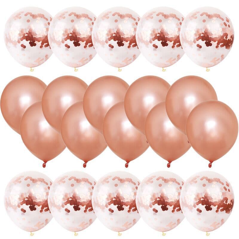 Amazon Hot Selling Rose Gold Birthday Party Decoration Set 12-Inch Glitter Balloon Letter Set Wholesale