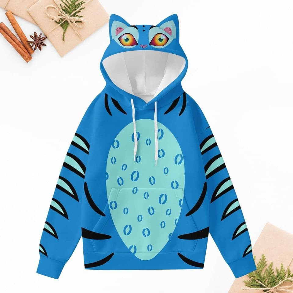 [DZ Style] Derpy Tiger Cartoon Pullover Hoodie Hunter Witch Support Tiger Ear Hoodie Anime Cosplay