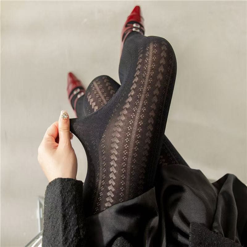 Maillard stockings color scheme leggings heart-shaped pantyhose black stockings spring and autumn thick white stockings gray stockings bare legs