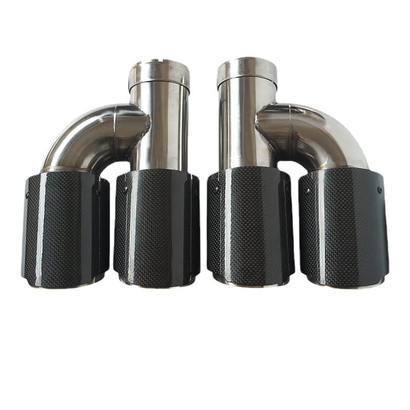 One-to-Two H-Shaped Scorpion Ak Carbon Fiber Tailpipe Exhaust Muffler Automobile Modification Tail Pipe Throat