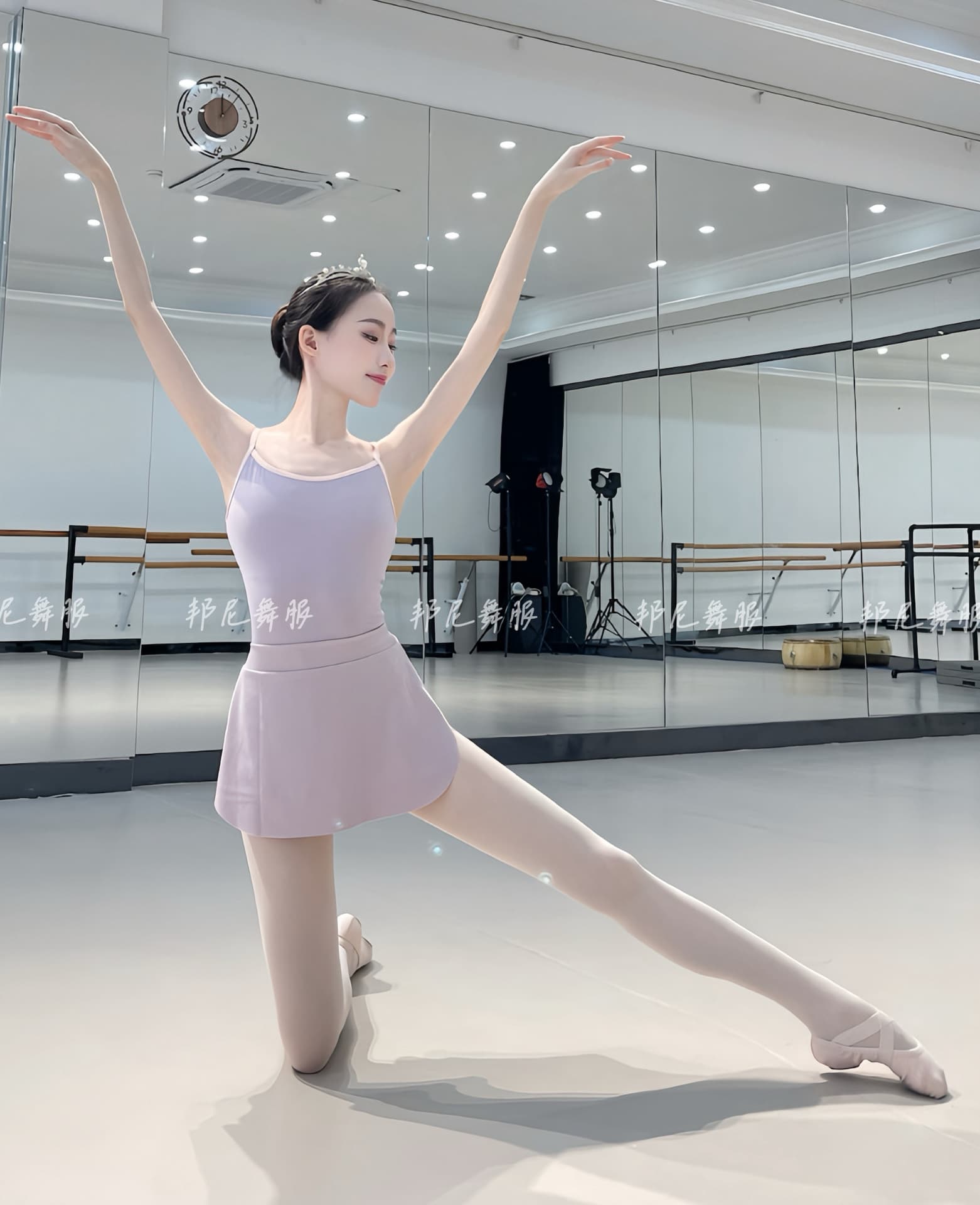 Ballet Leotard High-Cut Dancewear for Exam Adult Women Racerback Gymnastics Leotard Contrast Color Training Bodysuit New Style