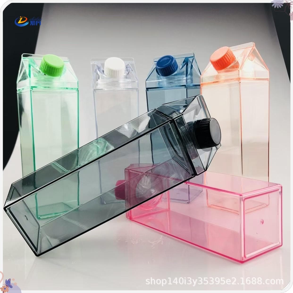 Best-selling Creative Milk Carton Transparent Water Cup Fresh Portable Cup Simple Plastic Cup Milk Cup