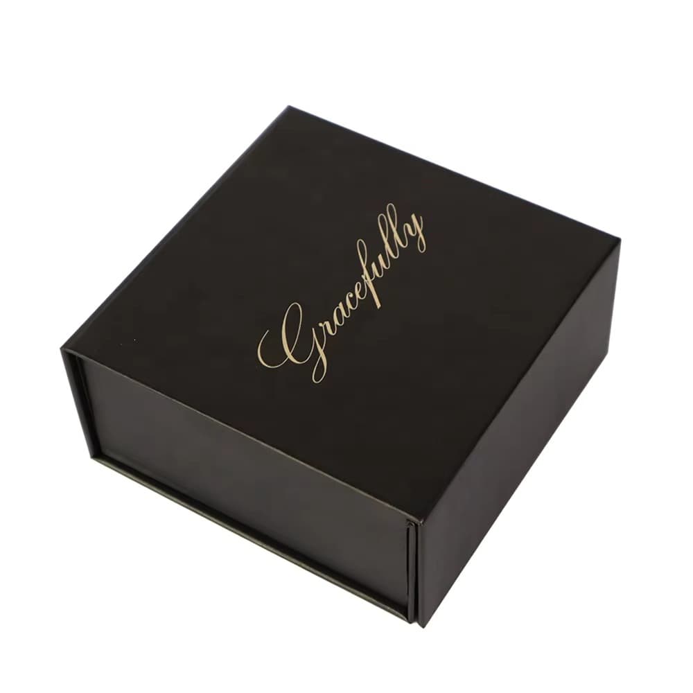 Customized Gold Logo Luxury Metallic Gold Collapsible Folding
