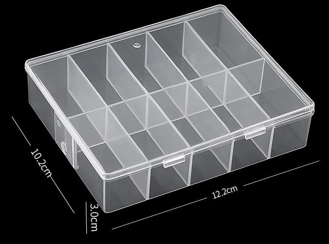Manicure 10-Grid Tool Box 10-Grid Storage Box Starry Sky Box Transfer Paper Box Plastic Box