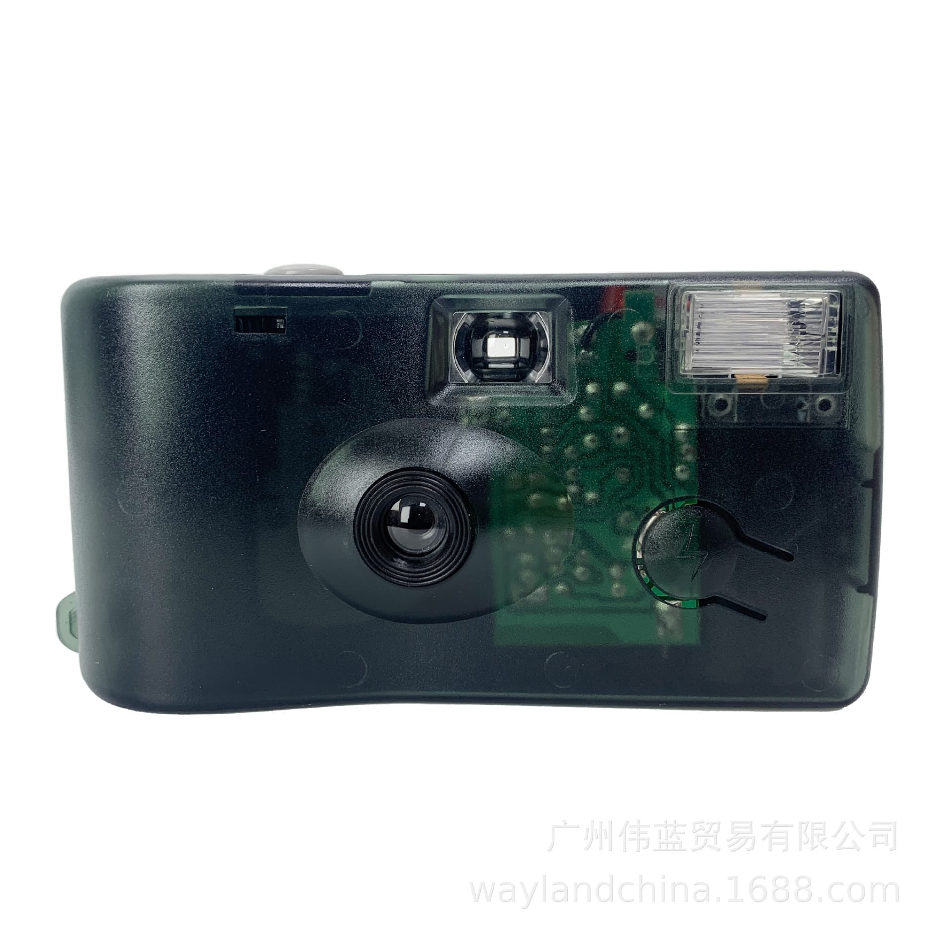Carbon Removal C41 New Style with Wrist Strap Point-and-Shoot Film Camera Disposable with Flash Transparent Camera with LOGO