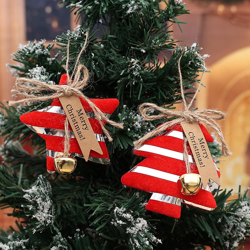 Christmas Cross-Border Mini Christmas Tree Decoration Hanging Ornament Star Decor Party Atmosphere Window Display