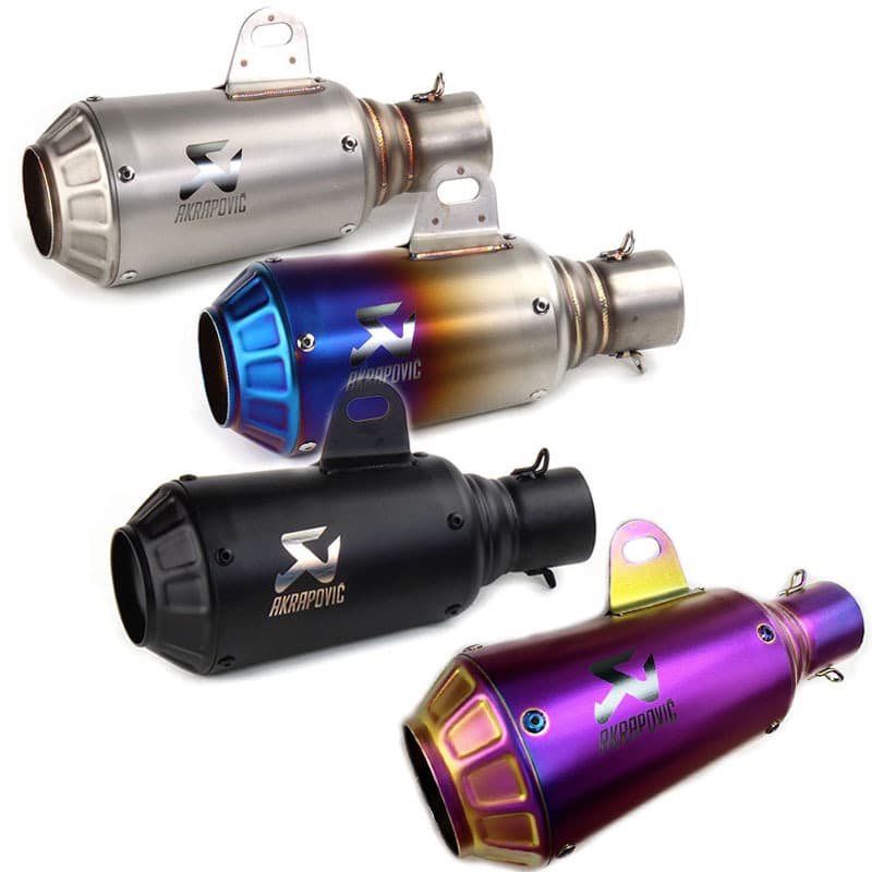 Motorcycle Modified Exhaust Pipe Small R Mid R Big R CB300 CBR500 Ninja Universal Flower Cap Scorpion Exhaust Pipe