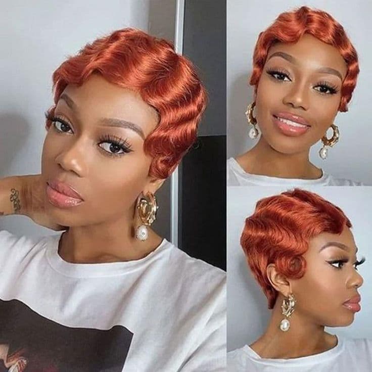 Human hair wig Shanghai head retro wavy short curly hair nostalgic republic of China old Shanghai style cheongsam wig headgear
