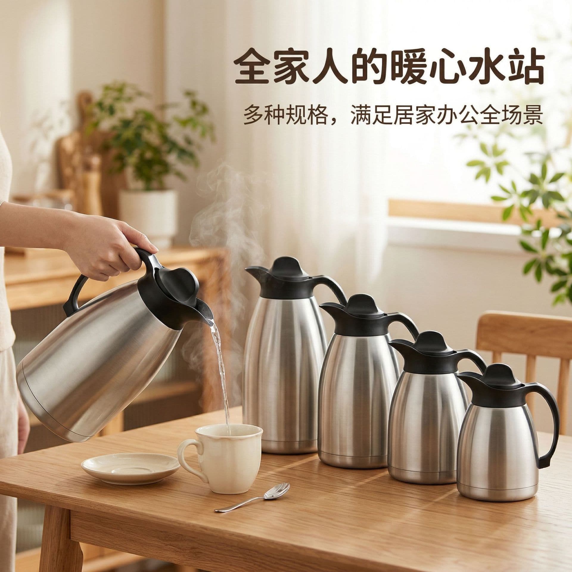 Cross-border exclusive stainless steel insulated bottle, double-layer vacuum, large capacity, spout bottle, Jigong bottle, Yashi bottle