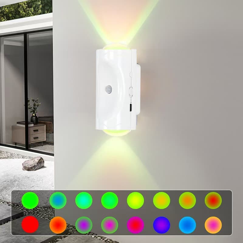 Cross-Border Rechargeable Induction Wall Lamp, Magnetic Wireless Wall Lamp, No-Drilling Dual-Head Indoor Sensor Wall Light