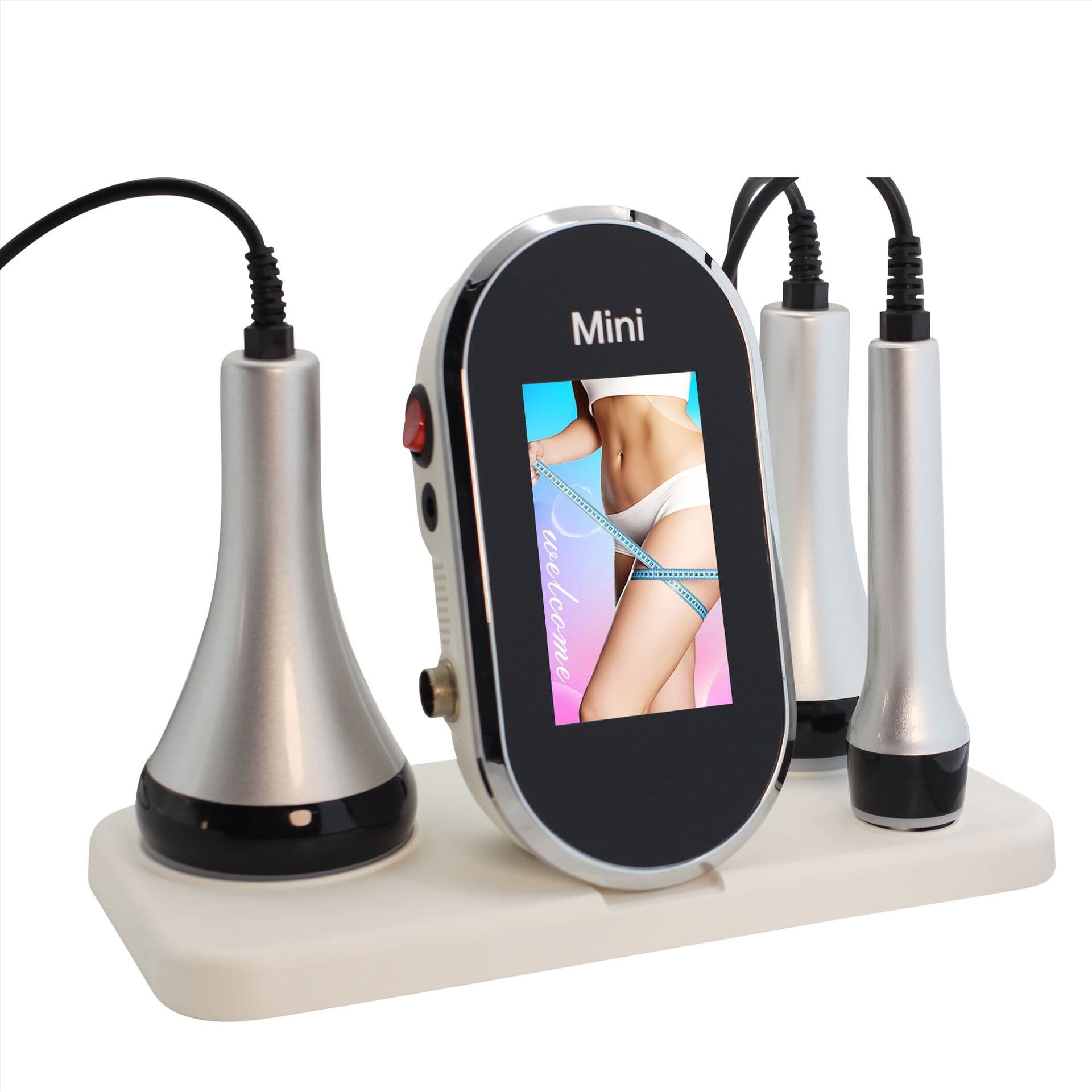 Three-in-One Multifunctional Slimming Device with Ultrasonic, Microcurrent, and Multiple Handles for Body Shaping Beauty Instrument