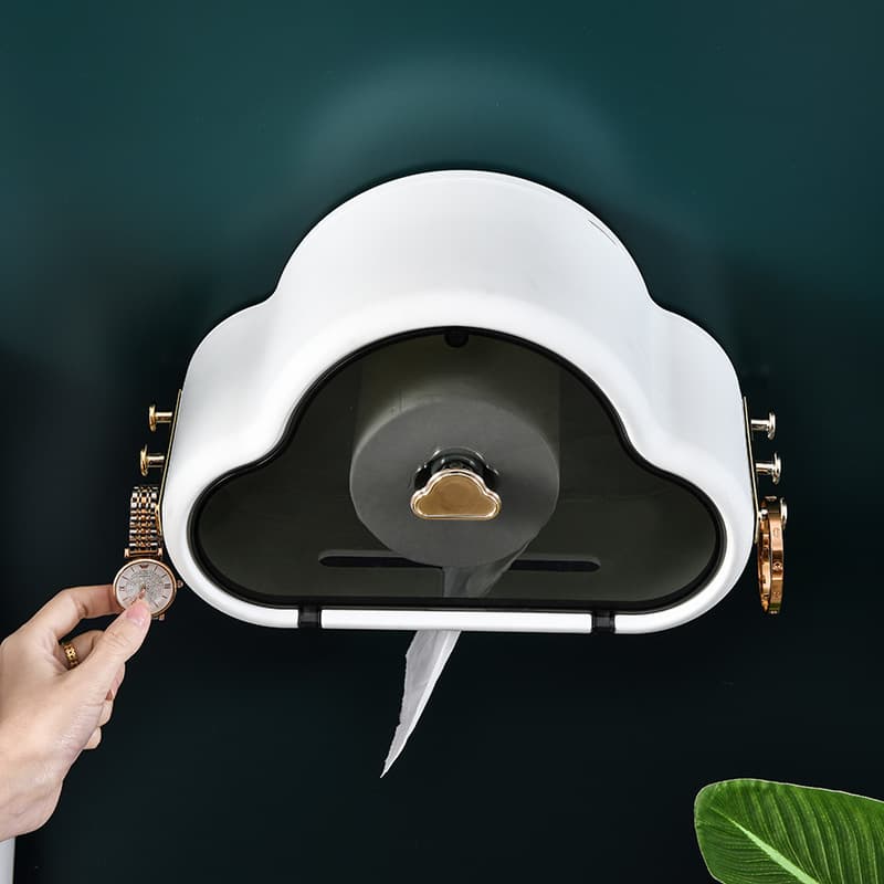 Creative Toilet Paper Holder, Bathroom Tissue Dispenser, Household No-Drilling Toilet Paper Roll Holder