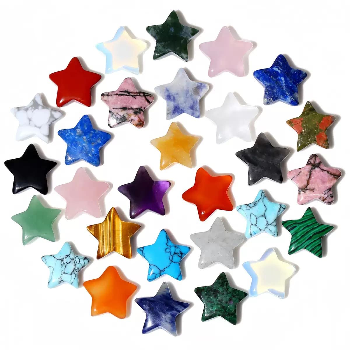 Mini Star Small Five-Pointed Star 20*20*6mm Natural Crystal Five-Pointed Star Accessory Fidget Star Ornament