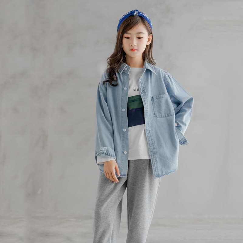 Girls' Shirt 2022 Spring/Autumn Korean-style Children's Wear Girl Denim Jacket Casual Cardigan Long Sleeve Top Loose Fit