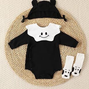 Newborn Baby Clothes Full Moon Photo Bodysuit Autumn Winter Cotton Bodysuit Triangle Romper
