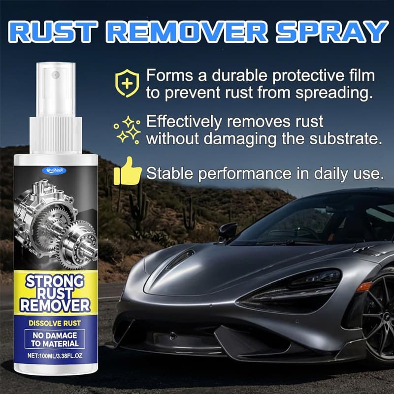 KineShineX metal rust remover spray multi-purpose rust removal spray suitable for vehicle tool chain rust