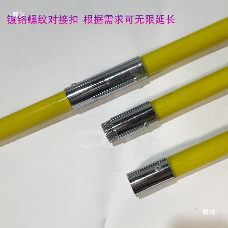 High-voltage fittings connector pull-out insulating opening rod Lingke rod hook head female connector buckle butt rod head metal connection