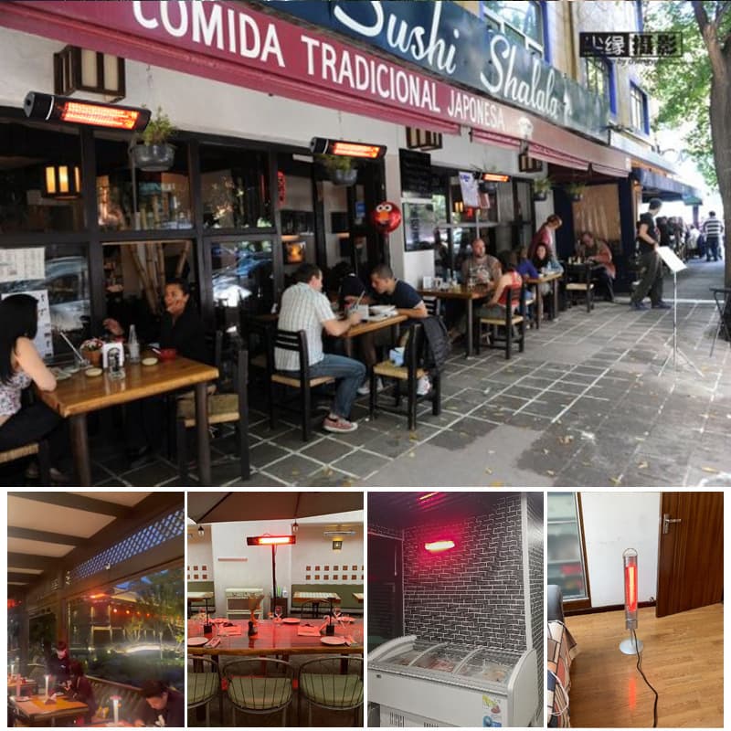 Outdoor Wall-Mounted Heater, Electric Heater for Restaurant Patio, Commercial Heating Lamp, Winter Electric Heating