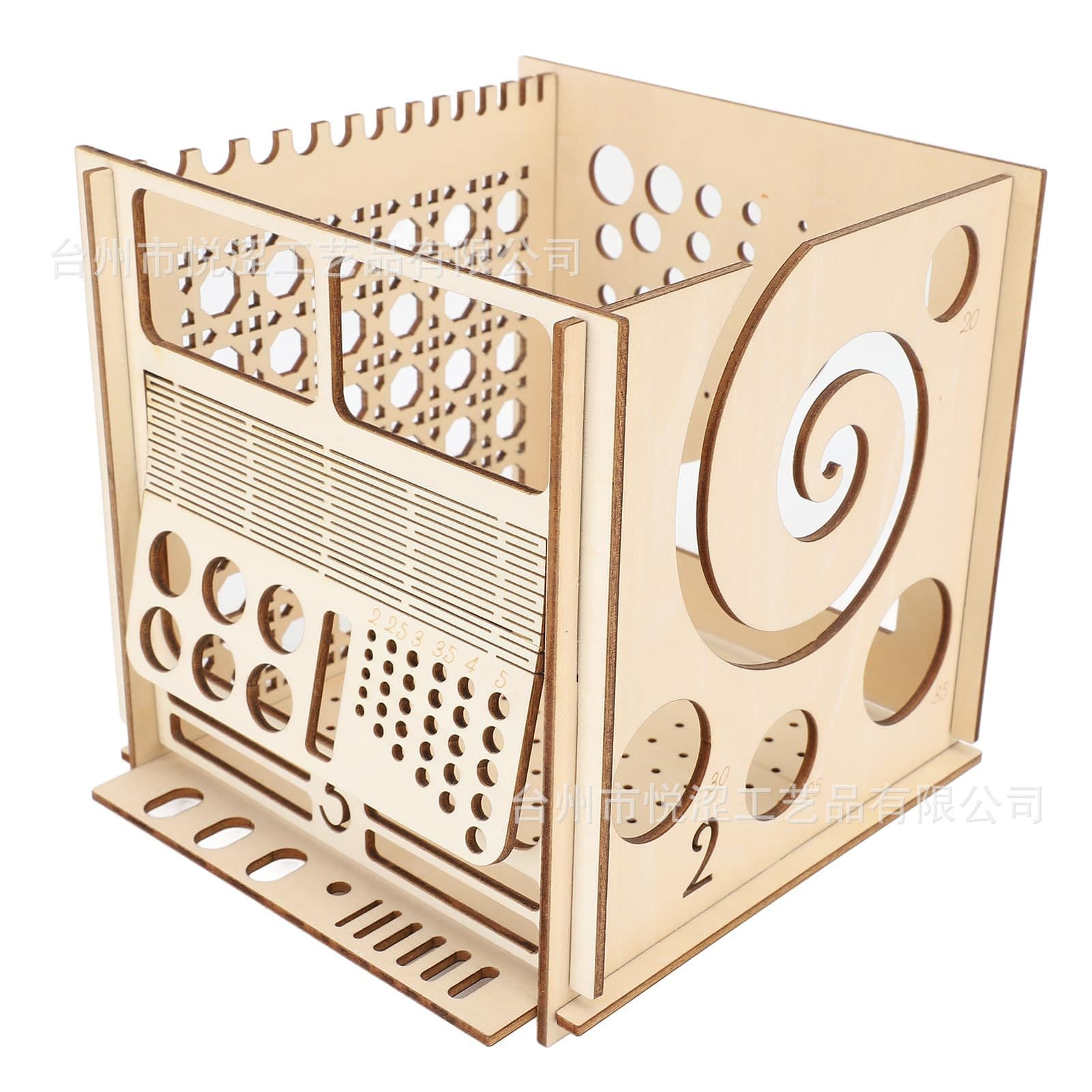 Needle yarn stand handmade knitting tool storage rack cross-border wooden yarn box all-in-one yarn box knitting hook