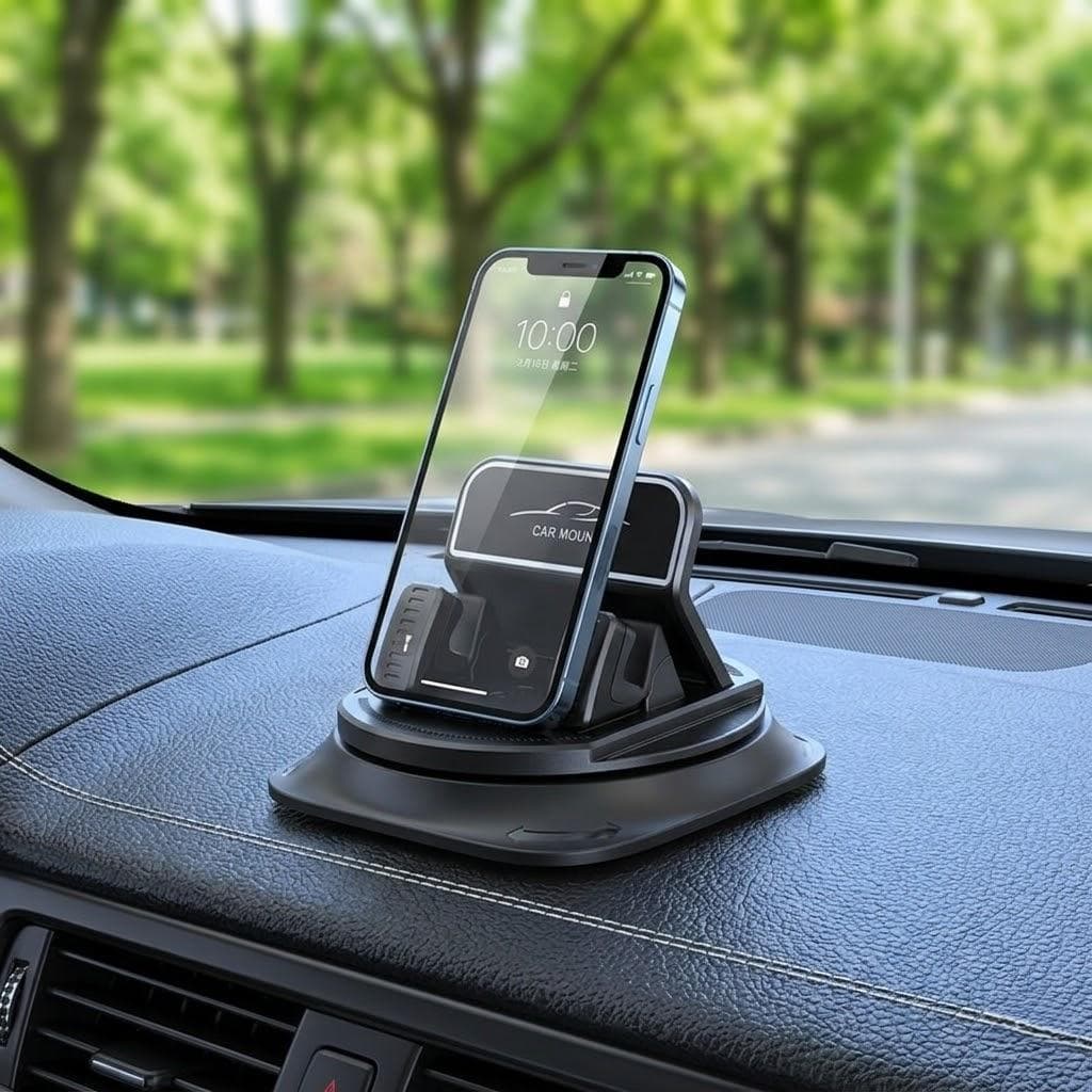 Cross-Best-Selling Car Phone Holder, Adhesive Dashboard Center Console Anti-Shake Multifunctional Universal Support Stand
