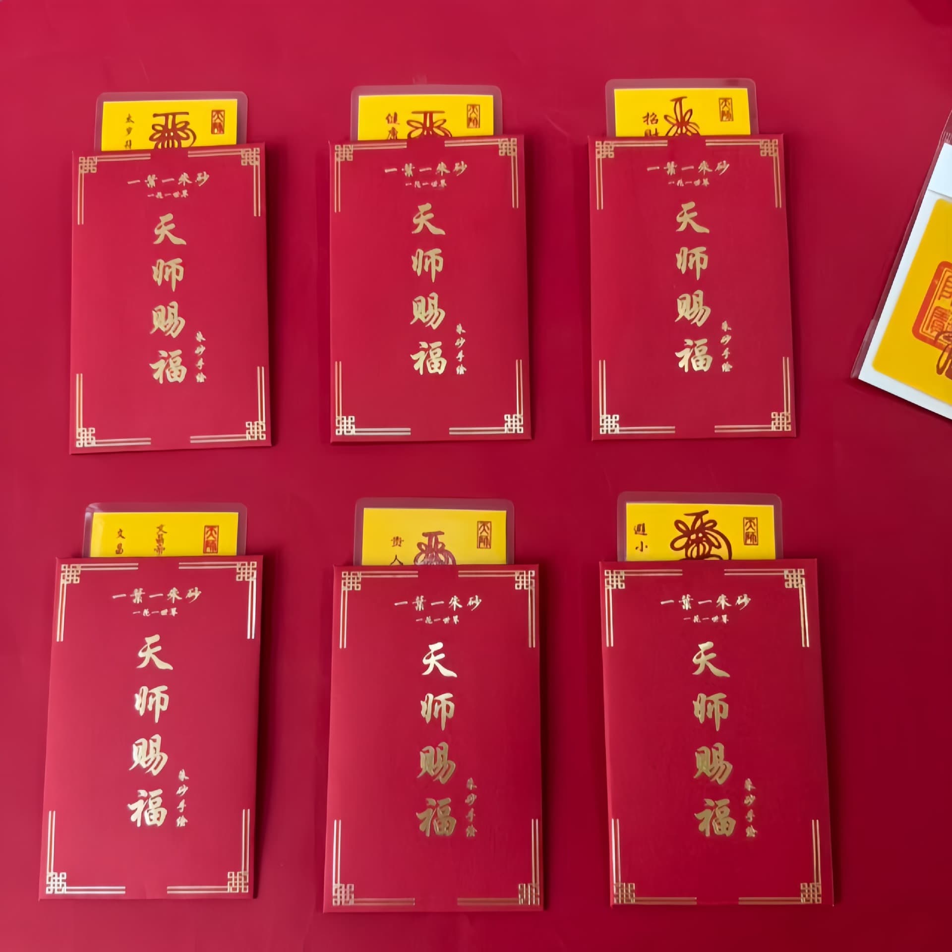 Douyin live broadcast new handmade one page one cinnabar fortune tip bag Fukami Mikangkang 12 zodiac stickers cultural and creative