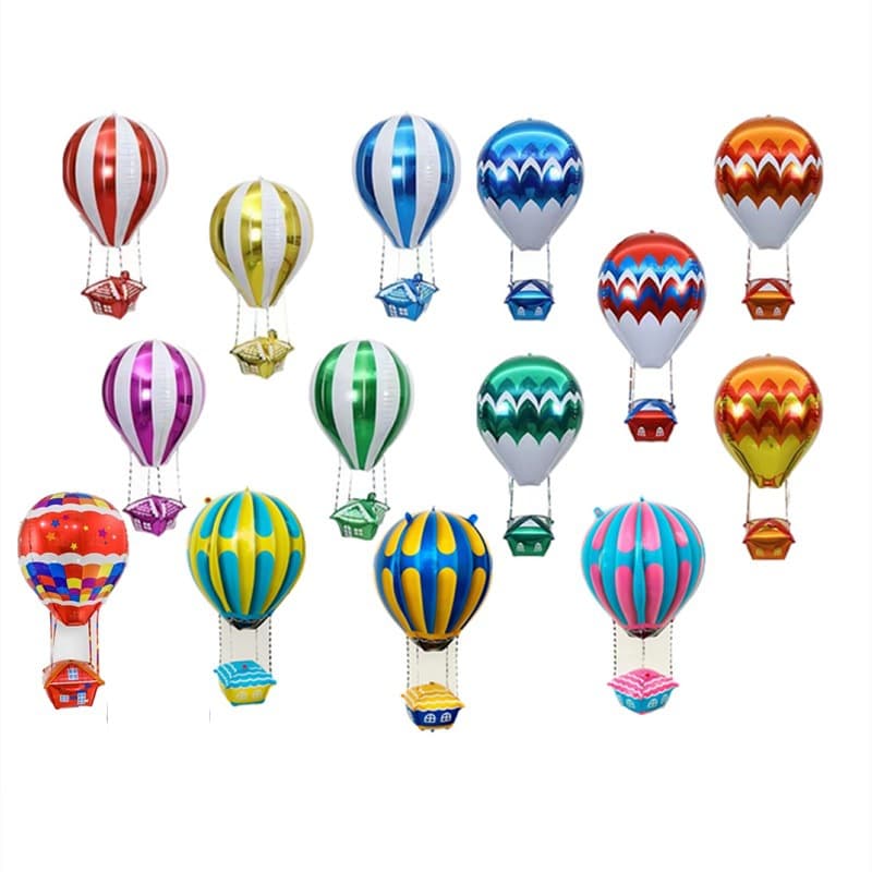 New 4D hot air balloon aluminum film floating air balloon wedding floating air balloon holiday decoration hot air balloon balloon wholesale