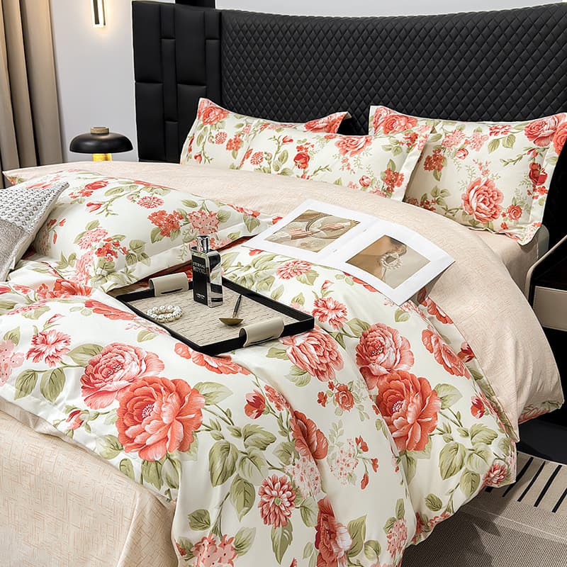 Cross-Border Live Streaming Dropshipping Four-Piece Bed Sheet Set, Washed Cotton Duvet Cover, Bedding Set, Three-Piece Dormitory Gift Wholesale