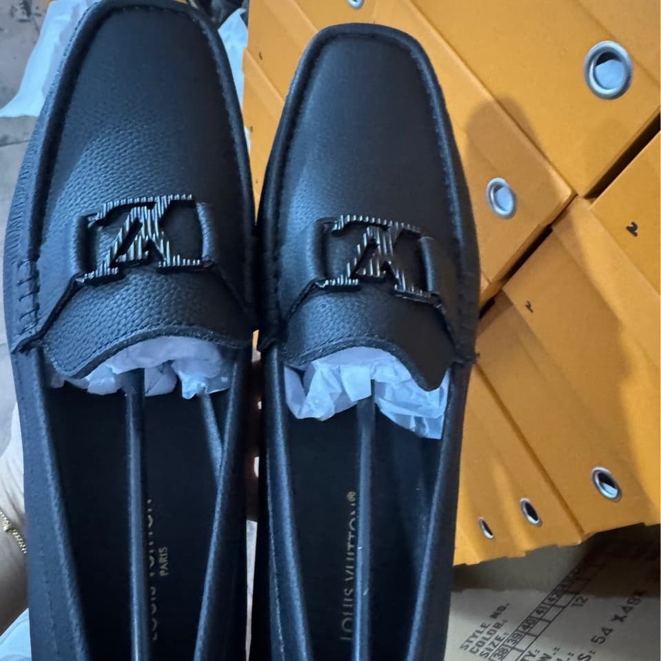 European Italian British Men's Business Casual Leather Shoes, Men's Top Layer Cowhide Driving Moccasins, Trendy Loafer Shoes