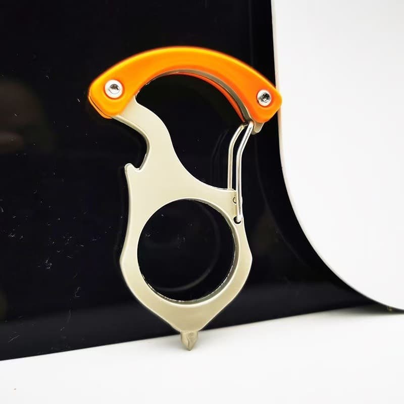 Self-Defense Keychain Multi-Function Keychain Defense Tool Knuckle Duster Outdoor Car Hanging Buckle Safety Keychain