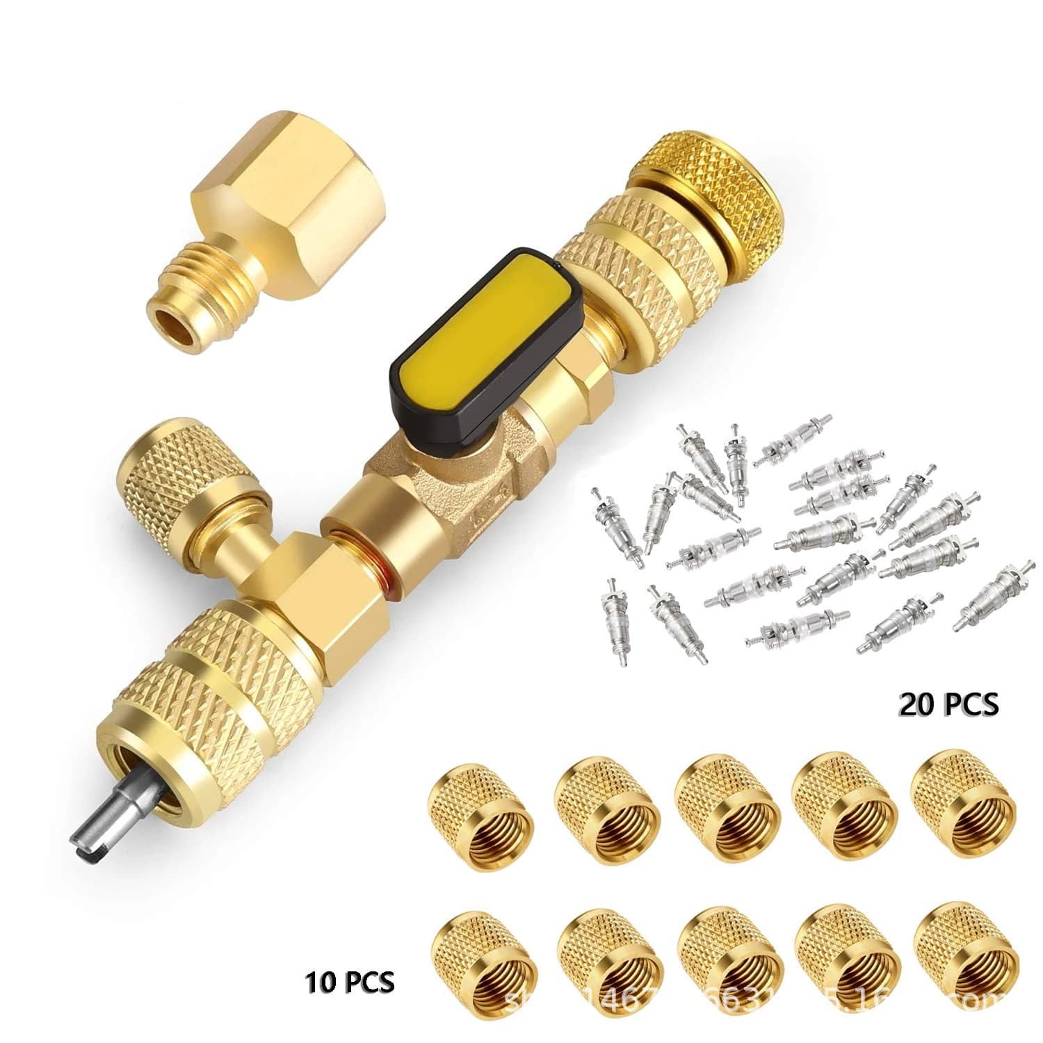 R12 R32 HVAC System R410A R22 Valve Core Installation Tool with 1/4 and 5/16 Port Remover