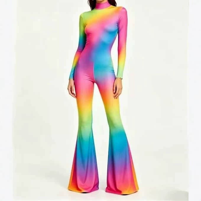 2026 Summer Cross-border Trade New Product Halloween Party Performance Costume 3D Flared Pants Cosplay Jumpsuit