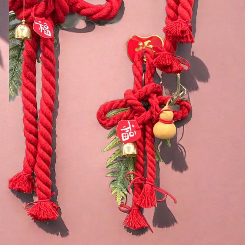 DL Chinese Fu Character Door Hanger, Car Accessory, New Year National Trend Knot for Living Room Ambiance and Housewarming