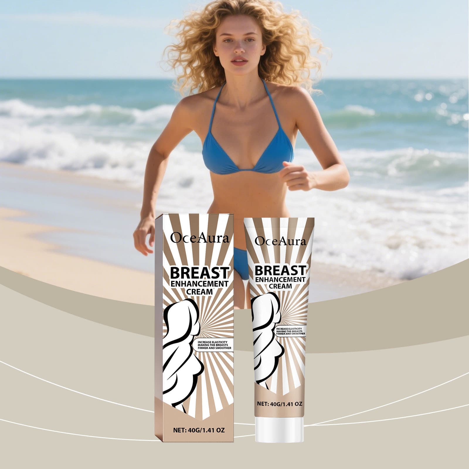 OCEAURA Breast Moisturizing Care Cream Moisturizing, light texture, refreshing, hydrating, non-sticky, daily gentle care