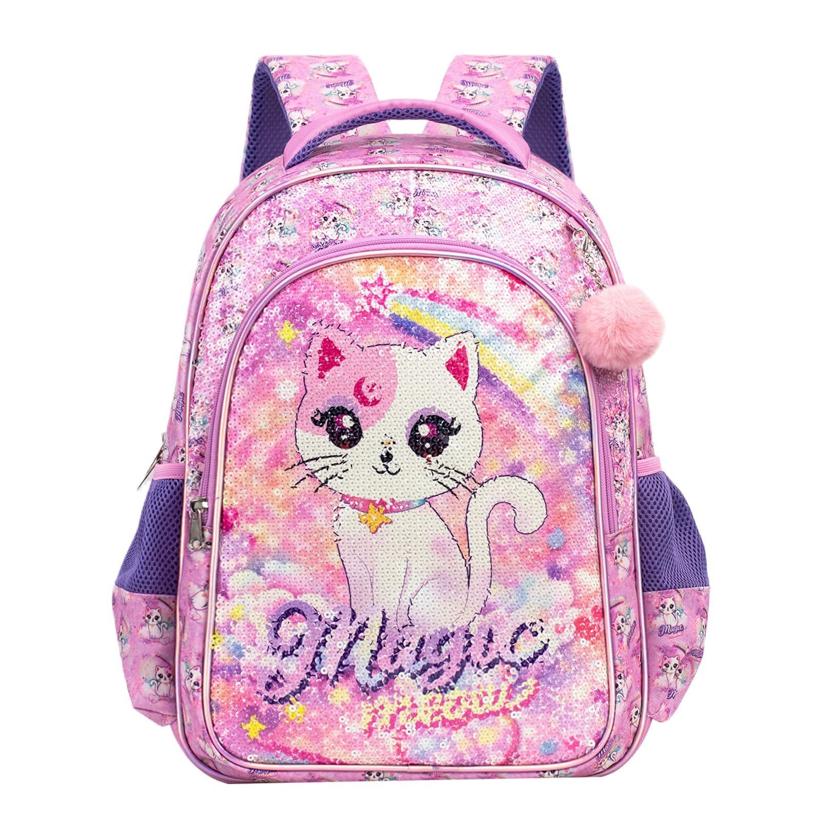 Primary School Backpack for Girls Ages 7-12, Plush Backpack with Spine Protection and Weight Reduction, Unicorn Koala Design
