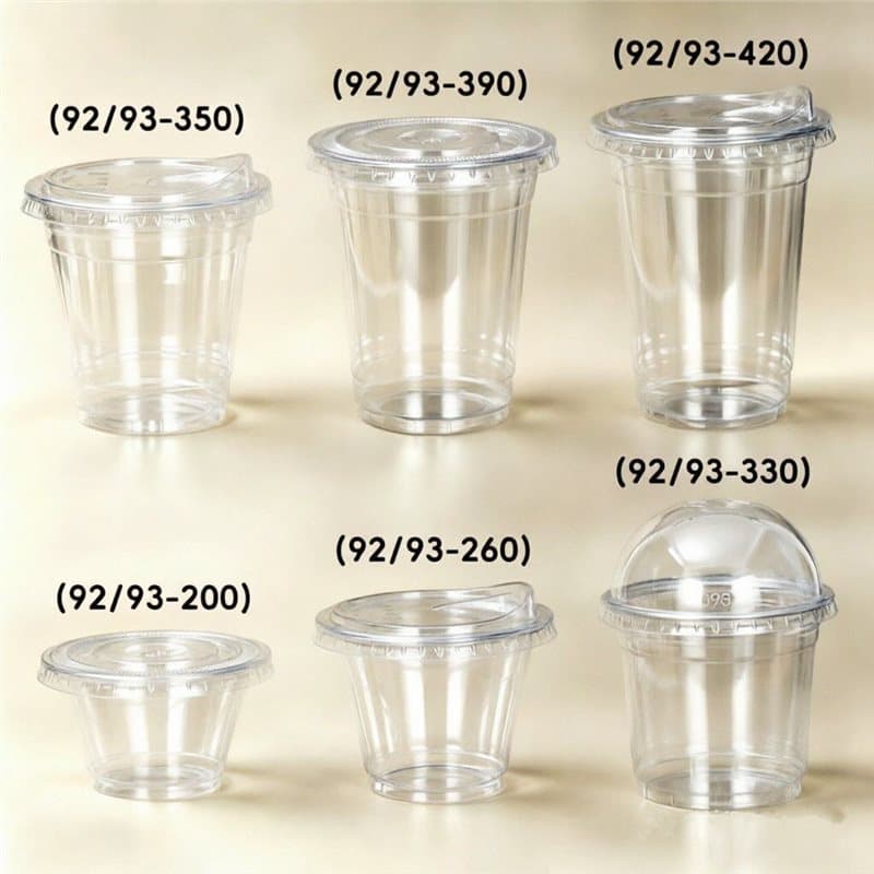 Disposable Coffee Cup with Lid, Small Capacity, Iced Americano, Ice Cream, Commercial Transparent Plastic Cup