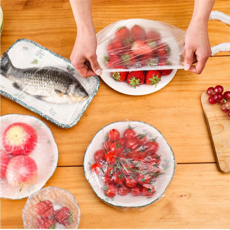 Disposable Freshness Covers Refrigerator Food Anti-Odor Plastic Wrap Covers Dust-Proof Disposable Food Covers