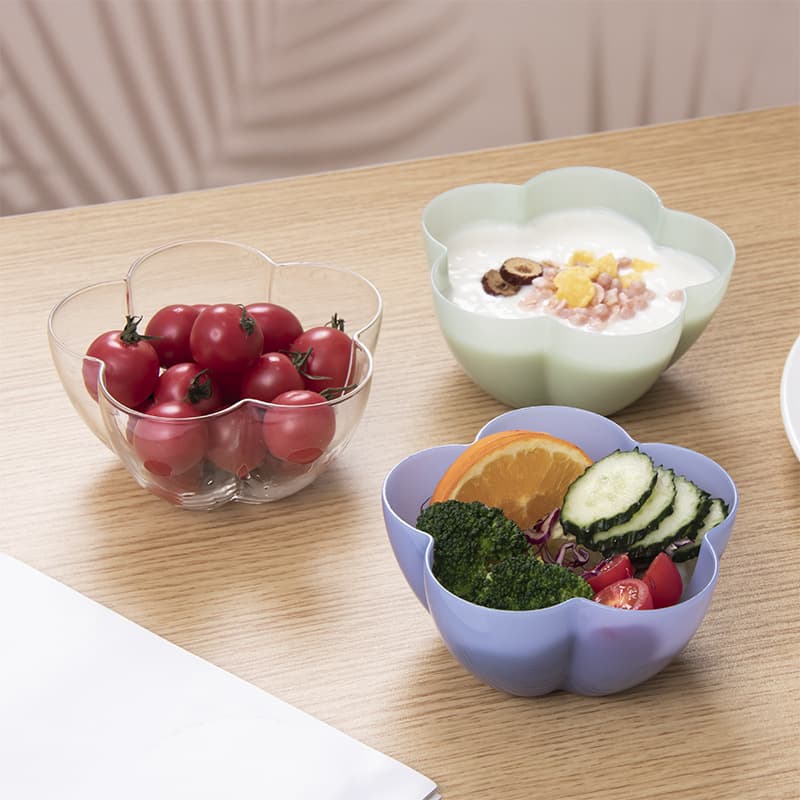 Transparent Salad Bowl, Creative Dessert Bowl for Home Use, Heat-Resistant Large Fruit Bowl, Glass Fruit Bowl