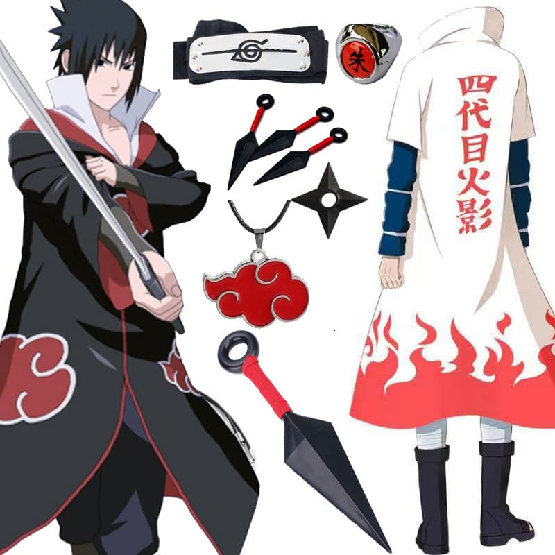 Naruto Shippuden 4th Generation Coat Robe Anime Cosplay Outerwear Special Use Clothing Unique Design Anime Fans Must-Have