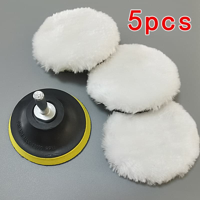 Car Beauty Wool Ball Polishing Pad Set 5 Pieces Set Ultrafine Fiber Material for Car Polishing Auto Detailing Wool Ball Set