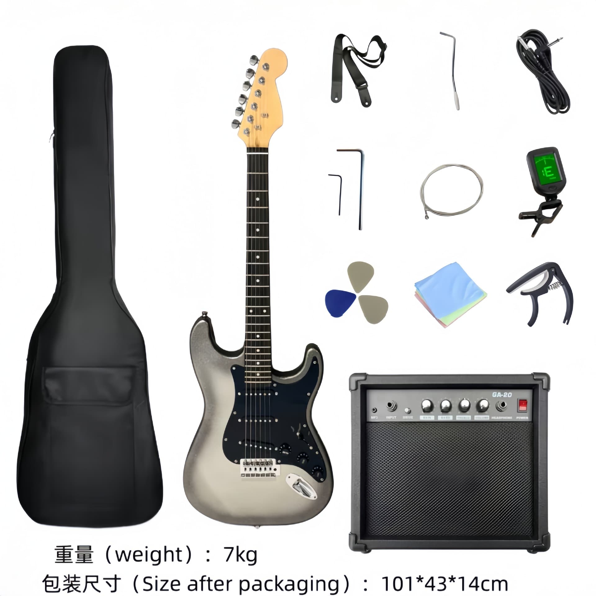 Electric Guitar for Beginners SSSH Professional ST Entry-Level Classic Single Tremolo Guitar Cross-Border Instrument Wholesale