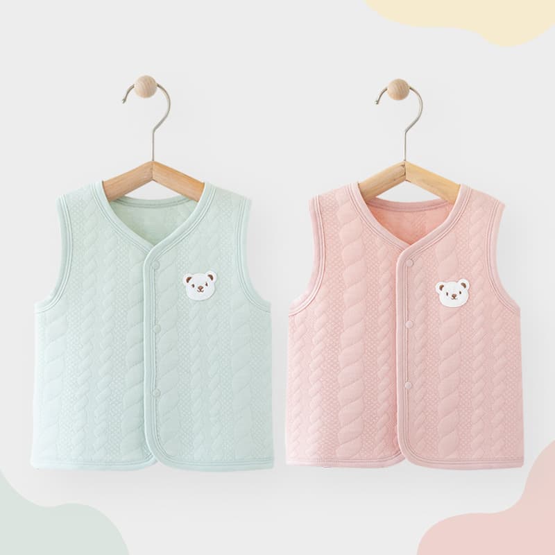 Baby Vest for Spring, Autumn, and Winter, Children's Sleeveless Jacket, Boys' and Girls' Cotton Vest, Warm and Pure Cotton Outerwear