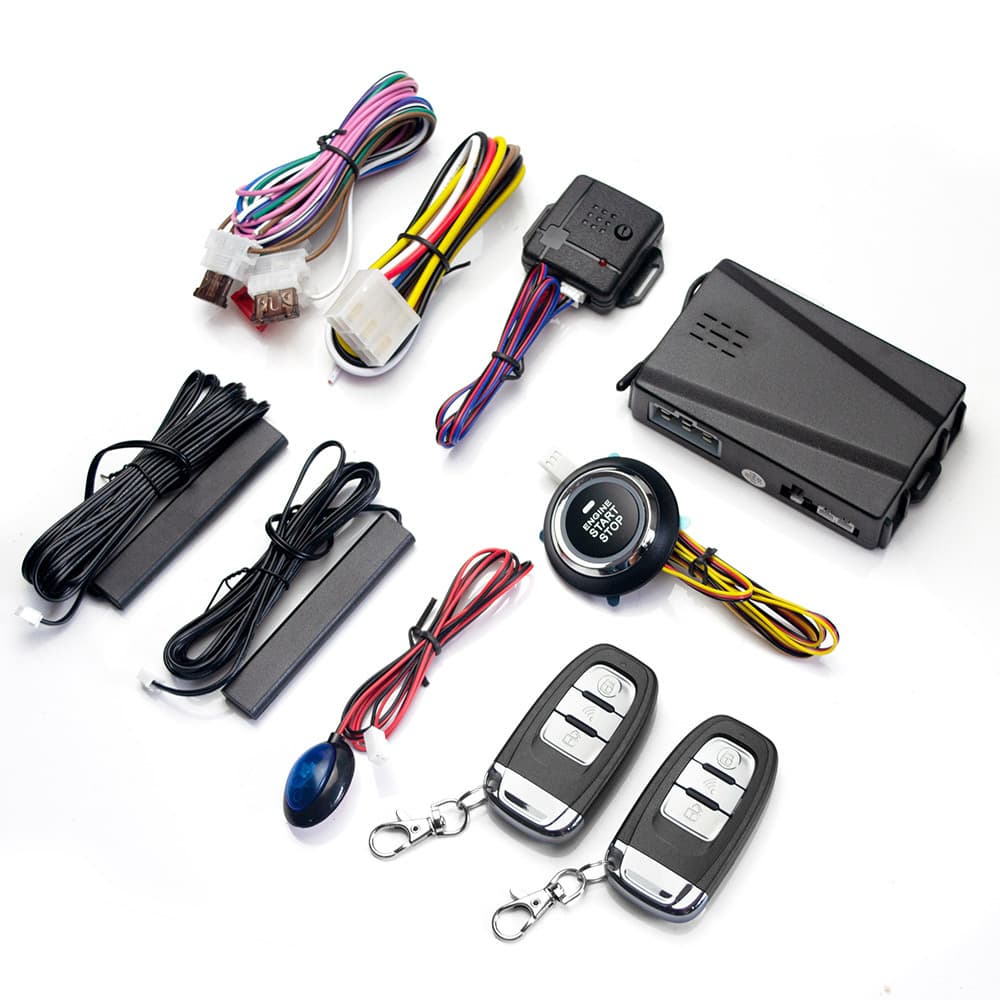 Shenqi Car Alarm One-touch Start/Stop Keyless Entry System Remote Start PKE Remote 12V